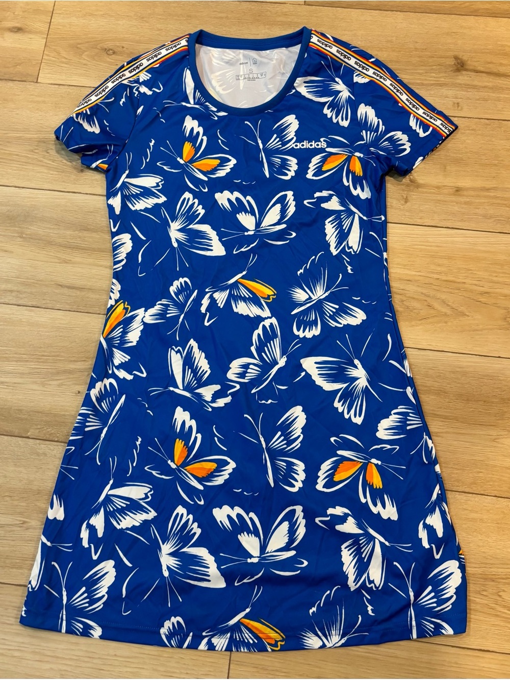 Farm Rio x Adidas Butterfly retro vtg tropical old skool OG vibes sport dress S